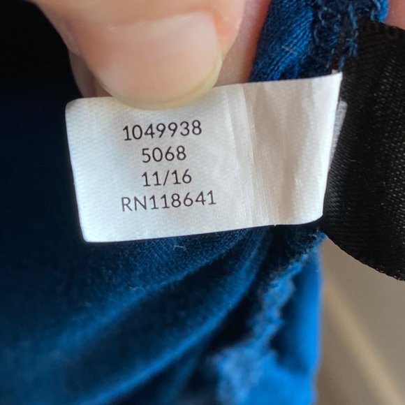 Lane Bryant Blue Chiffon sleeves Tie cuff ruched sides top sz 18/20 - Picture 7 of 12